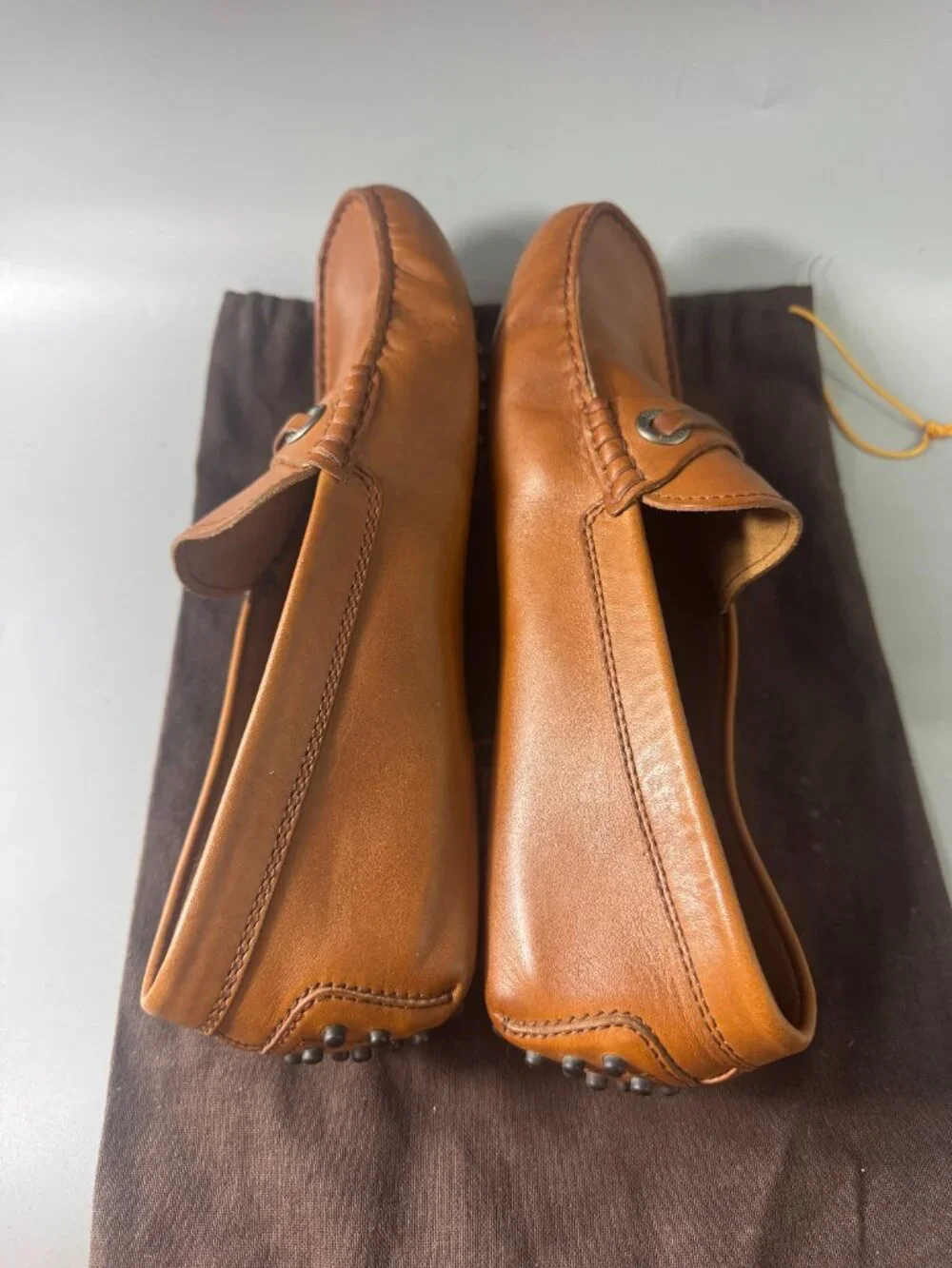 Authentic Tod's Gommino Leather Loafers - Caramel Brown, Size 8/US 9.5